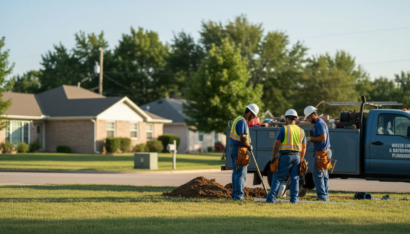 Residential water line and bathroom plumbing service in Medway, OH